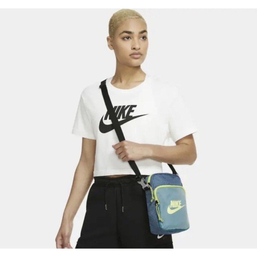 New NIKE Heritage Crossbody Small Utility Bag Blue CV1408-404 - Picture 8 of 8